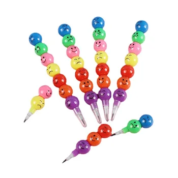 10шт Креативных 7 цветов, круглый Тыквенный карандаш с сахарной глазурью, Мультяшная ручка с граффити, забавные Обучающие канцелярские принадлежности, подарки для детей