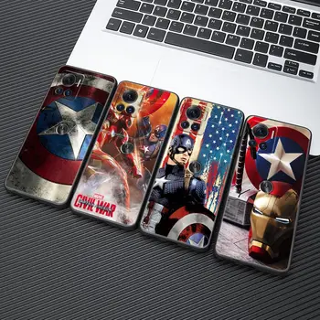 Marvel Shield Капитан Америка Гражданская Война Moto G22 Силиконовый Чехол Для Motorola G32 G52 G72 G30 G60 G31 G71 G82 G8 G9 G200 Чехол Для Телефона