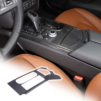 Накладка панели переключения передач центральной консоли автомобиля из настоящего углеродного волокна для Maserati Ghibli 2014-2023, Измененные Аксессуары для интерьера