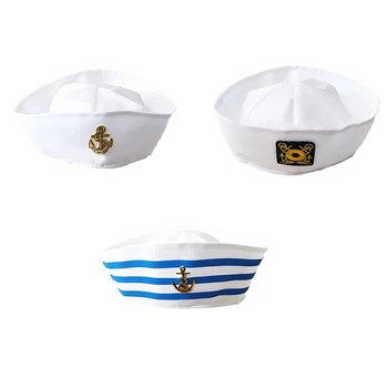 Модная белая шляпа капитана, необычная шляпа для косплея, кепка капитана морской пехоты, военная шляпа для путешествий, косплей в пляжном танцевальном баре