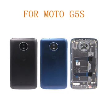 Оригинальная крышка батарейного отсека, корпус задней двери, задняя крышка для Motorola Moto G5S, крышка батарейного отсека с заменой стеклянного объектива камеры