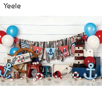 Yeele Birthday Party Decor Background Воздушный Шар Деревянный Настенный Баннер Фон Для Душа Ребенка Фотостудия Съемка Реквизит Для Фотосъемки