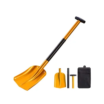 Телескопическая лопата для снега, легкая лопата для снегохода с алюминиевой ручкой, широкая универсальная лопата, Походная лопата, инструмент для уборки снега.
