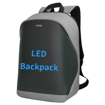Рюкзак со светодиодным дисплеем, мужские водонепроницаемые рюкзаки для ноутбуков для деловых поездок, умный экран с динамической рекламой, управление мобильным телефоном с Wi-Fi, сделай сам