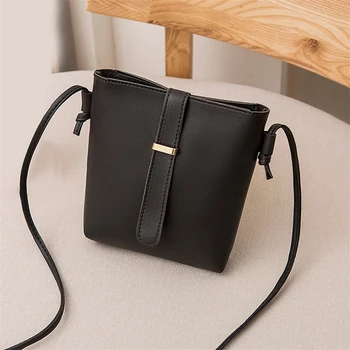 Женская сумка для мобильного телефона, кошелек через плечо, простая модная однотонная мини-сумочка из матовой кожи