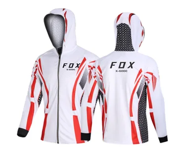 X-GODC FOX Рыболовная одежда, мужская куртка с длинным рукавом, Солнцезащитное дышащее пальто, рыболовная рубашка для скалолазания, рыболовная одежда