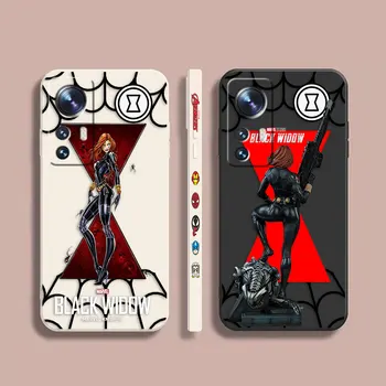 Чехол для Телефона Xiaomi 13 12 12T 13T 11 11T 10 10S 9 8 Pro Ultra Lite Чехол Funda Cqoue Shell Capa Marvel Girl Black Widow