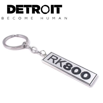 Игра Detroit Become Human Брелок Connor RK800 Логотип Металлический Кулон Брелок Для Женщин Мужчин Автомобильный Брелок Ювелирные Изделия