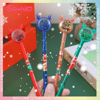 Креативная гелевая ручка с блестками в виде рождественского Лося, гелевая ручка для студентов, высококачественные канцелярские принадлежности для девочек, милый Рождественский подарок для студентов