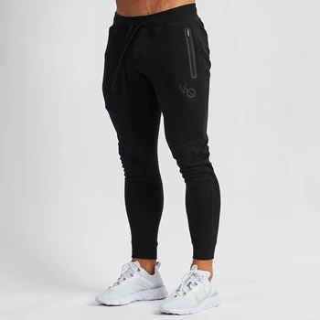 Спортивные штаны для бега трусцой Мужские спортивные хлопчатобумажные брюки для фитнеса Модная мужская одежда Повседневные брюки с завязками для бега в тренажерном зале Тренировочные брюки
