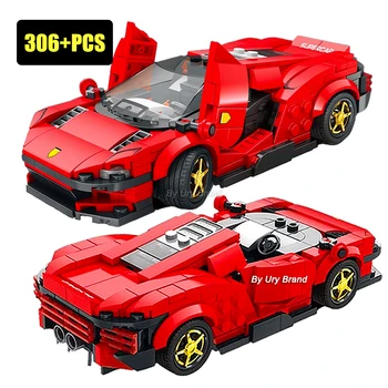 Технический автомобиль Mini City Super Racing Champion Car Модель SP3 Строительный блок MOC Набор для творчества Кирпичи Игрушки своими руками для детей
