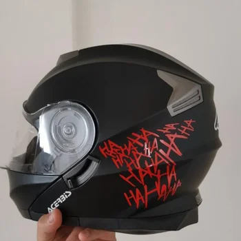 Наклейки на мотоциклетный шлем Moto Cross Haha Водонепроницаемые наклейки для мотоциклов Светоотражающего типа Cafe Racer Sportster Motocykl Аксессуары