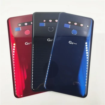 Оригинальная Стеклянная Крышка Батарейного Отсека Для LG G8 ThinQ С 3 Отверстиями Сзади, Задняя Крышка С Рамкой Камеры + Отпечаток пальца