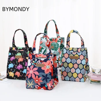 Женские сумки-ланч-боксы BYMONDY в богемном стиле, офисный дизайн, портативная изолированная сумка для хранения, сумка-холодильник для пикника, сумки-холодильники