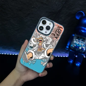 Горячее Аниме One Piece Luffy Cute IMD Laser Модный Чехол Для Телефона iPhone 14 13 12 Pro Max 11 2023 Модный Чехол