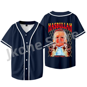 Бейсбольная куртка Hasbulla, летняя женская/ Мужская модная повседневная футболка с коротким рукавом, уличный топ