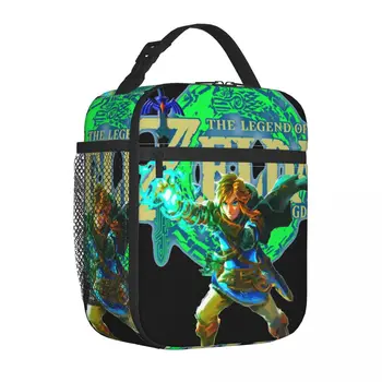 Изолированная сумка для ланча Tears Of The Kingdom Zelda, большая многоразовая сумка-холодильник, ланч-бокс, сумки для хранения продуктов в Колледжах, сумки для путешествий
