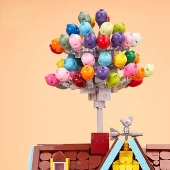 Креативная игрушка для сборки для детей Town City Street Balloon House 3D Модель Алмазного строительного блока Bricks