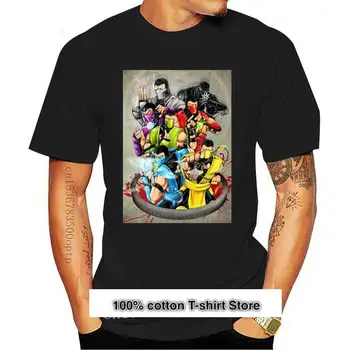 Camiseta de manga corta para hombre, camisa de Sub Zero Mortal Kombat, nueva