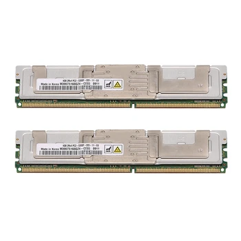 2X DDR2 4GB Ram Memory 667MHz PC2 5300F 240 Контактов 1.8V FB DIMM С Охлаждающим Жилетом Для Настольной Памяти AMD Ram