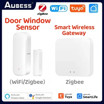 WiFi/ZigBee 3.0 Датчик Двери, Окна, Детектор Домашней Безопасности, Охранная Сигнализация Для Alexa Google Assistant Tuya Smart Life App