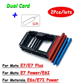 2 шт./лот Держатель Лотка Для SIM-карт Motorola Moto E7 Power E7i Power E7 Plus E6i E6S Держатель Слота Для Лотка Для SIM-карт + Инструменты Для Ремонта
