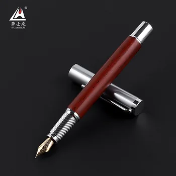 Металлическая ручка из цельного дерева 5ШТ, ручка для каллиграфии, студенческая ручка, эстетичная и аккуратная ручка, доступны различные металлические наконечники