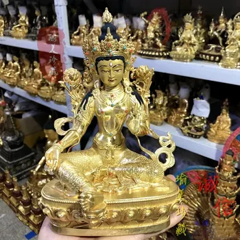 Высококачественная статуя будды # Юго-Восточная Азия Таиланд Буддизм Позолота золотая статуя будды Бодхисаттвы Тары Грин Гуаньинь