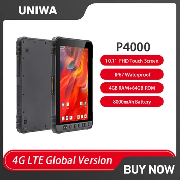 Глобальная версия UNIWA P4000 Прочный Планшет IP67 Водонепроницаемый 10-дюймовый FHD 3 ГБ + 32 ГБ / 4 ГБ + 64 ГБ 13 МП 8000 мАч Android 4G Планшетный ПК NFC