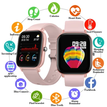 P8 Смарт-Часы Android Watch 1,4-дюймовый Браслет с Полным Сенсорным Экраном, Фитнес-Трекер, Наручные Часы для измерения Давления крови, p8 Dafit Smartwatch, p8