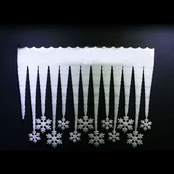 2 шт., белая снежинка, полоска льда, Рождественское украшение для окна, украшение для вечеринки