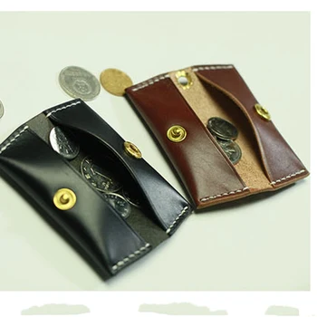 Мини-сумка для монет в сложенном виде, изготовленная своими руками, нож для высечки, форма для перфорации из металла