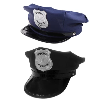 Полицейская шляпа для косплея, принадлежности для костюмированной вечеринки на Хэллоуин, специальный полицейский реквизит для фестиваля Хэллоуина, детский персонаж