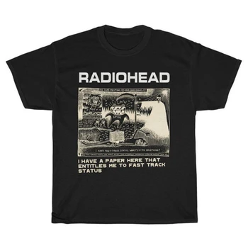 Футболки с Принтом Radiohead для Мужчин, Ретро Повседневные Футболки, Летние Топы С коротким рукавом, Рок-Уличная Одежда, Футболки Y2K Clothes