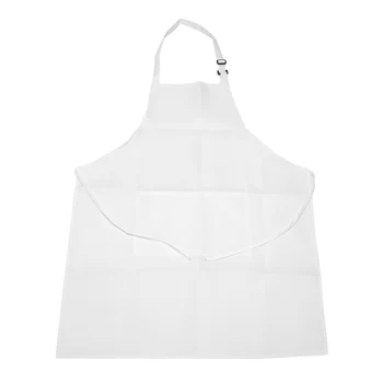 Фартуки-нагрудники с 2 карманами, регулируемый кухонный фартук шеф-повара для женщин и мужчин, белый