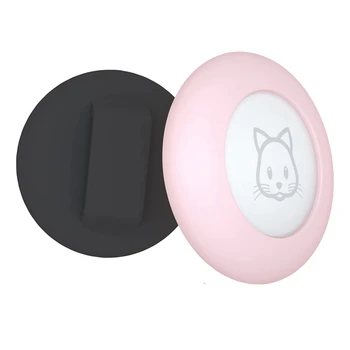 Держатель для кошачьего ошейника, для воздушной метки, держатель для кошачьего ошейника, совместимый с GPS-трекером Apple Airtag, чехол из 4 предметов, черный и розовый