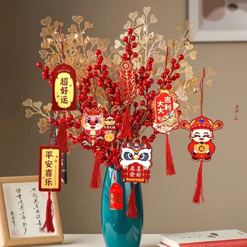 6шт Весенний Фестиваль Подвесной Кулон Китайский Новый Год Подвесные Украшения Китайский Новый Год Украшение Свадебной комнаты Рождественский декор