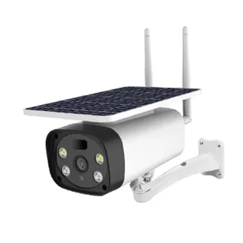 3-Мегапиксельная беспроводная солнечная камера Tuya для домашней безопасности на открытом воздухе, Wi-Fi, полноцветное ночное видение со звуком, функция обнаружения движения PIR, перезаряжаемая