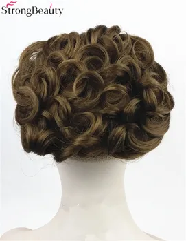 Женские синтетические волосы Strong Beauty, расчески-шиньон, заколка для волос, большой парик в виде пучка, 16 Цветов
