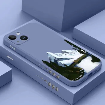 Силиконовый Чехол Для Телефона Snow Mountain Для iPhone 12 14 11 13 15 Pro Max 15 14 8 7 6 6S Plus 12 13 Mini XR XSMAX X XS Cover