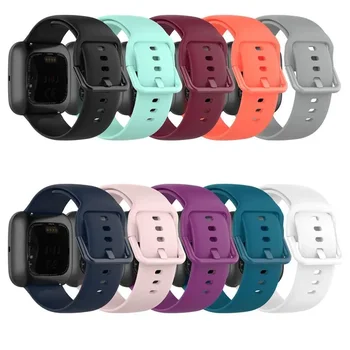 Сменный ремешок для Fitbit Versa 2 Мягкие резиновые наручные спортивные аксессуары Ремешок для часов для Fitbit Versa/Versa 2 Ремень