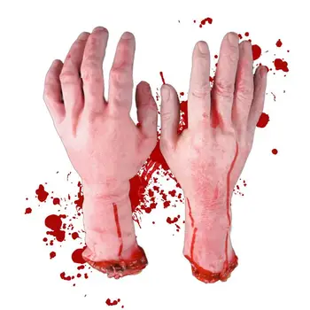 Страшные сломанные руки, страшная марля с кровью, жуткий реквизит для вечеринки ужасов на Хэллоуин, принадлежности для вечеринок на Хэллоуин, Вампирский макияж