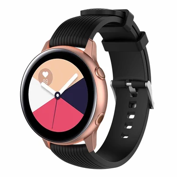 20-22 мм Силиконовый Ремешок на Запястье для Samsung galaxy watch active Смарт-Часы Браслет Ремешок Для Ремня Смарт-Аксессуары