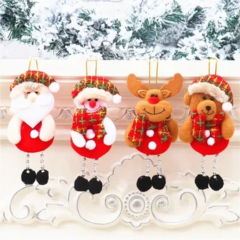Магазин товаров для рождественских украшений, витрина магазина, старик, маленькая подвеска, Рождественский олень, снеговик, подвесные украшения для рождественской елки