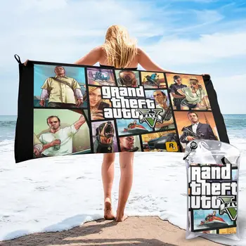 Grand Theft Auto V Gta Прямая поставка Бестселлер с любым логотипом Новейший Свежий дизайн Вечерние Пляжное банное полотенце