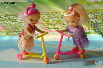 2 шт./компл. 1:12 Кукольный домик, игрушка-скутер, мини-игрушка для кукольного домика Барби, подарки на день рождения для девочек, аксессуары для кукол, подходит для кукол Келли