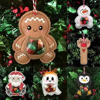 Украшения для Рождественской елки, портативные креативные подвески в виде снеговика, многоцелевые декоративные принадлежности для рождественской елки для домашнего декора