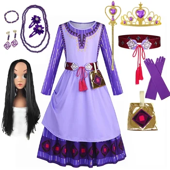 11ШТ. платье принцессы Wish Aisha для девочек, идеальный костюм, фиолетовый костюм принцессы, наряды для косплея, комплект одежды на Хэллоуин