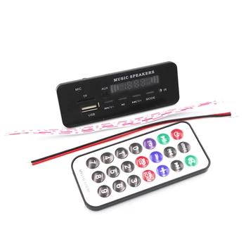 Bluetooth 5,0 MP3 WMA Декодер Плата Аудиомодуля DC 12 В USB TF FM-Радио AUX MP3-Плеер Handfree Для Автомобиля Поддержка Записи