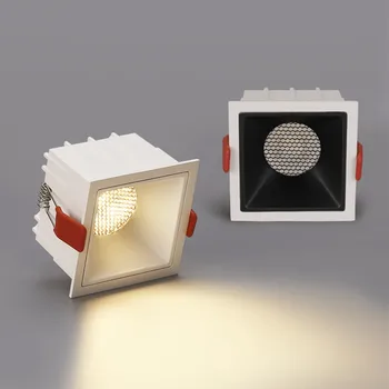 Встраиваемый светодиодный Потолочный светильник 7 Вт 12 Вт 15 Вт AC85-265V Светодиодное точечное освещение С Антибликовым покрытием COB Spot light Внутренний светодиодный светильник
